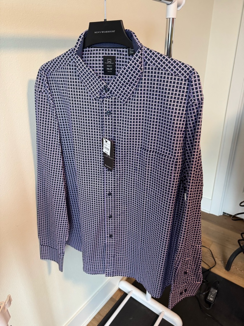 MENS DRESS SHIRT MICHAEL STRAHAN MODERN FIT SIZE XXL NEW WITH TAGS